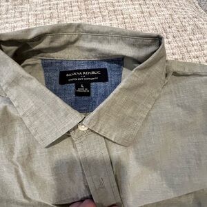 Banana Republic Sage Green Collared Shirt